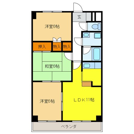 エステート南の物件間取画像